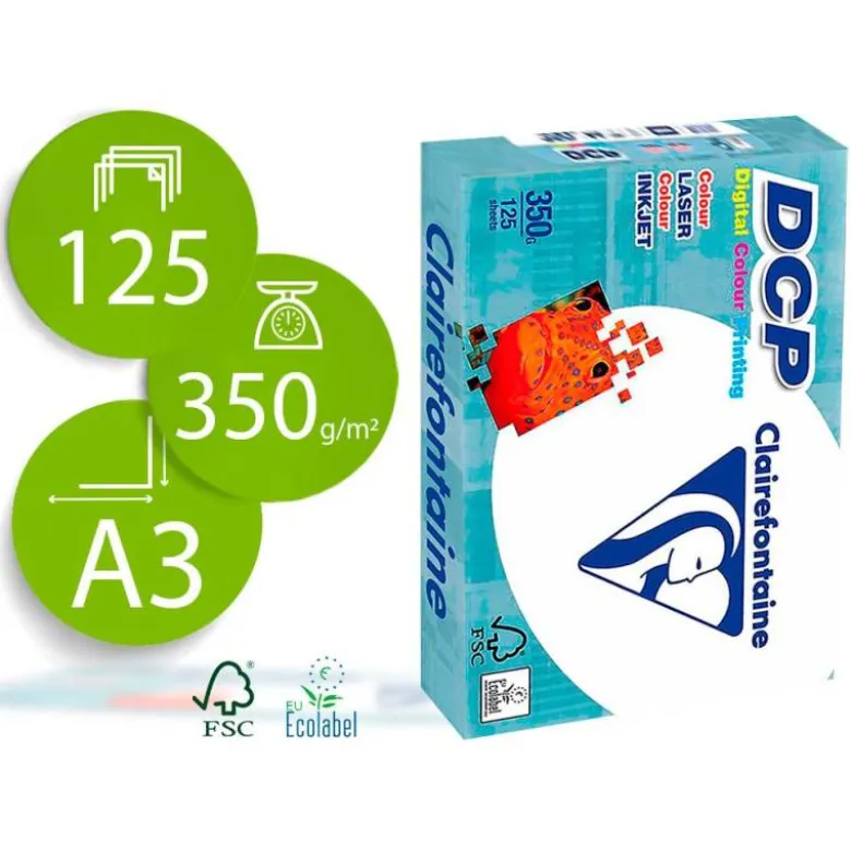 125 Hojas NO ES TAMAÑO FOLIO Papel multifuncion laser color DCP Din A3 350 g/m2