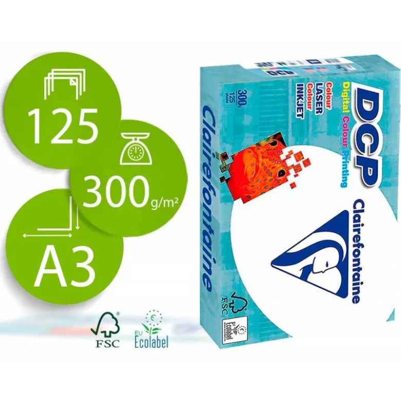 125 Hojas NO ES TAMAÑO FOLIO Papel multifuncion laser color DCP Din A3 300 g/m2