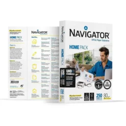 250 Hojas Papel fotocopiadora Navigator Home Pack DIN A4