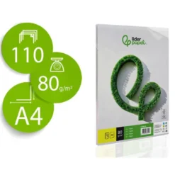 100 Hojas Papel Liderpapel Din A4 80 gr