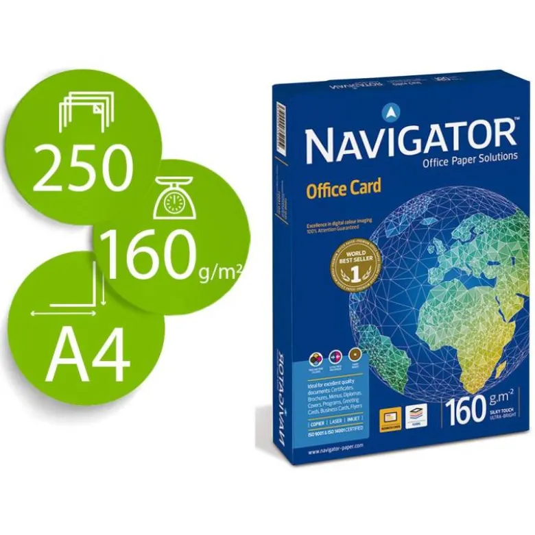 250 Hojas Papel multifuncion A4 Navigator 160 g/m2