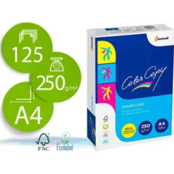 125 Hojas Papel multifuncion Mondi Color Copy A4 250 gr/m2 Satinado