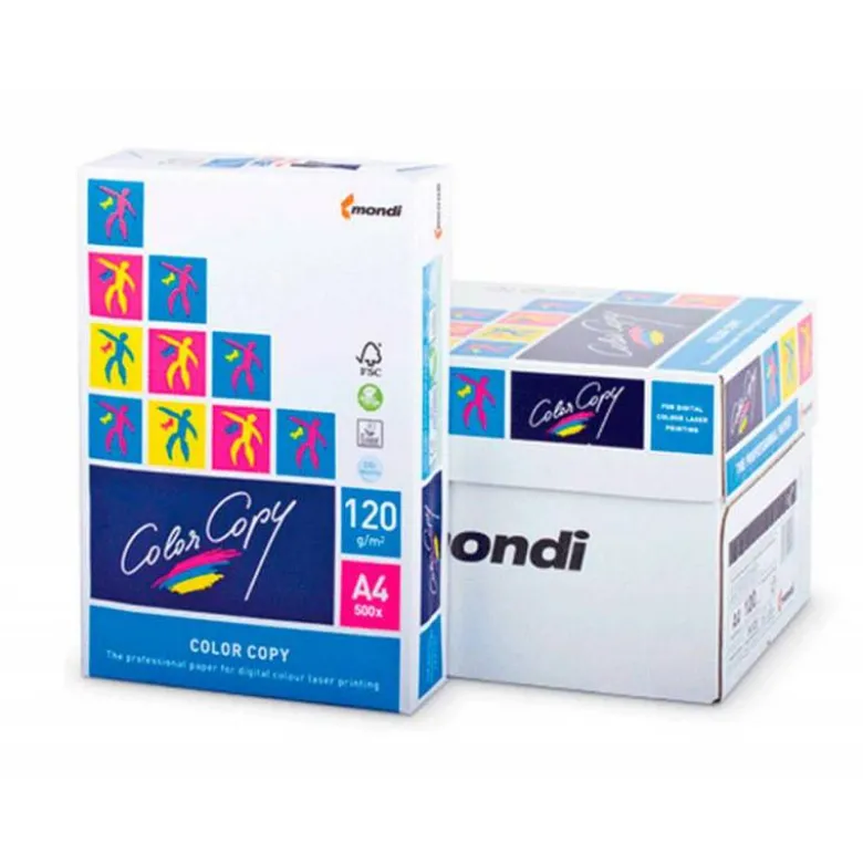 250 Hojas Papel multifuncion Mondi Color Copy A4 120 gr/m2 Satinado