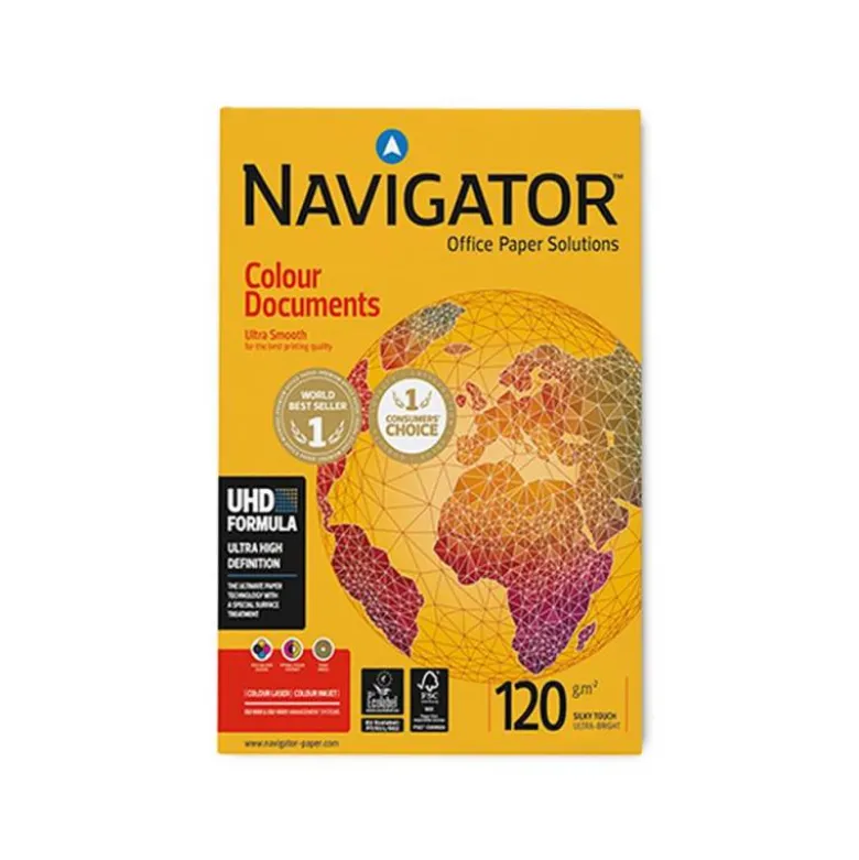 250 Hojas Papel multifuncion Navigator A4. 120 g/m2