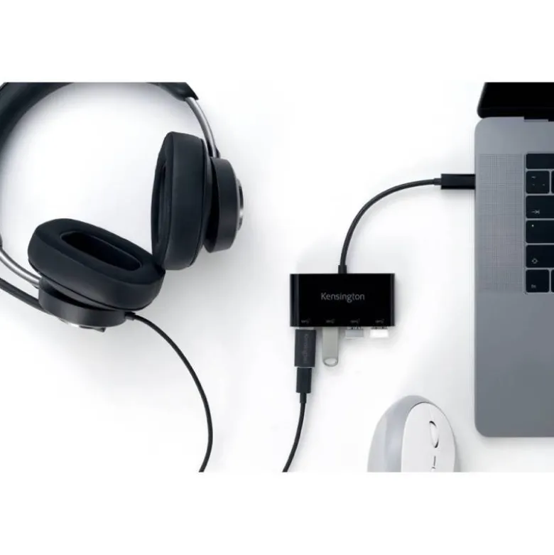HUB KENSINGTON CH1200 USB-C DE 10GBPS CARGADOR Y 4 PUERTOS USB-A 3.2