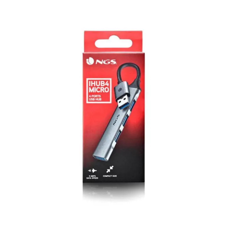 HUB NGS 4 PUERTOS 3 USB 2.0 Y 1 USB 3.2 GEN 1