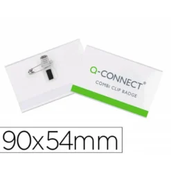 IDENTIFICADOR CON PINZA E IMPERDIBLE Q-CONNECT KF01567 54X90 MM