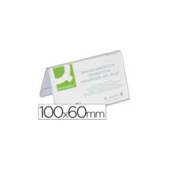 Identificador de sobremesa Q-Connect de metacrilato. Medidas 100x60 mm ref.5729.