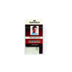 IDENTIFICADOR DURABLE POLIESTIRENO RIGIDO PARA 2 TARJETAS VERTICAL/HORIZONTAL 54X87 MM