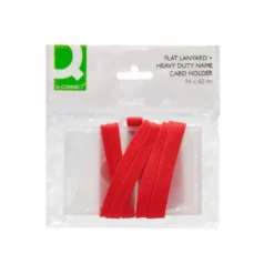 Identificadores Q-Connect cordon plano color rojo