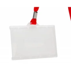 Identificadores Q-Connect cordon plano color rojo