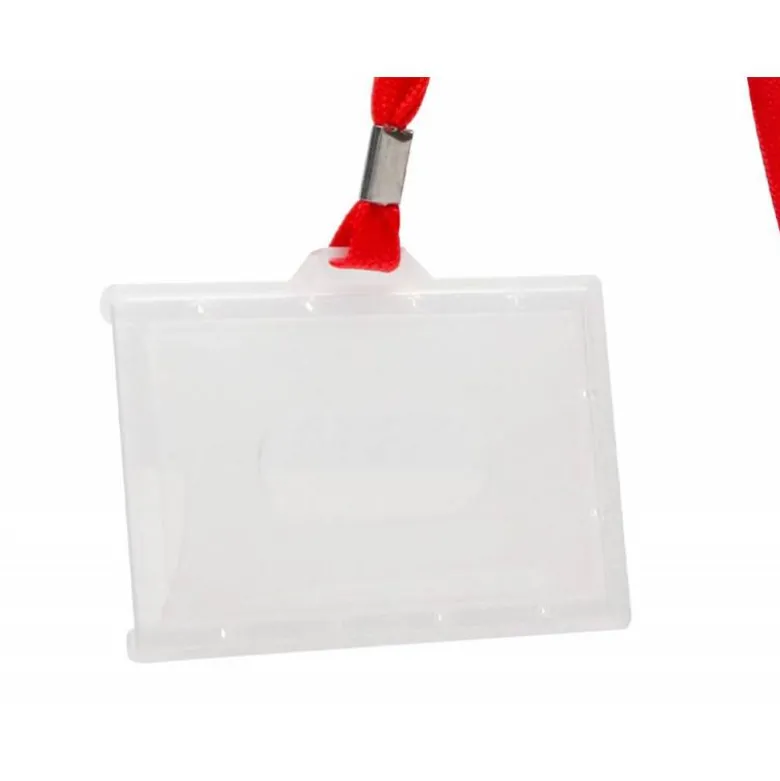 Identificadores Q-Connect cordon plano color rojo