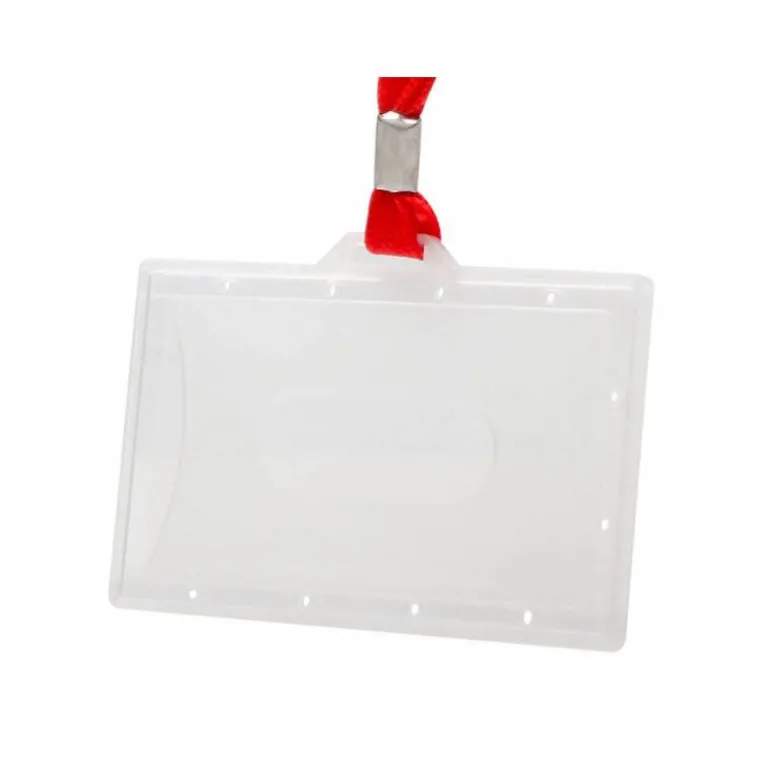 Identificadores Q-Connect cordon plano color rojo