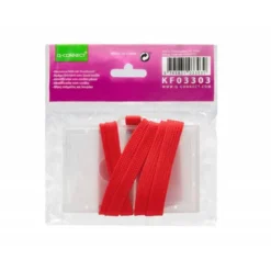 Identificadores Q-Connect cordon plano color rojo