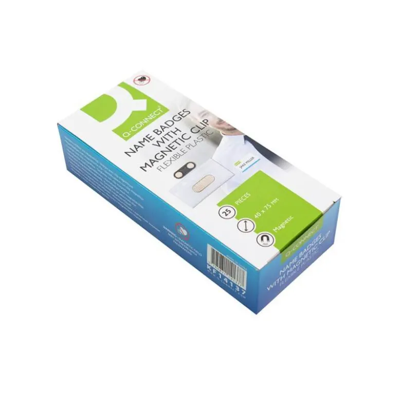 IDENTIFICADOR Q-CONNECT KF14137 CON CLIP MAGNETICO APERTURA SUPERIOR 40X75 MM