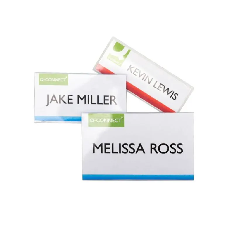 IDENTIFICADOR Q-CONNECT KF14139 CON CLIP MAGNETICO APERTURA SUPERIOR 75X28 MM