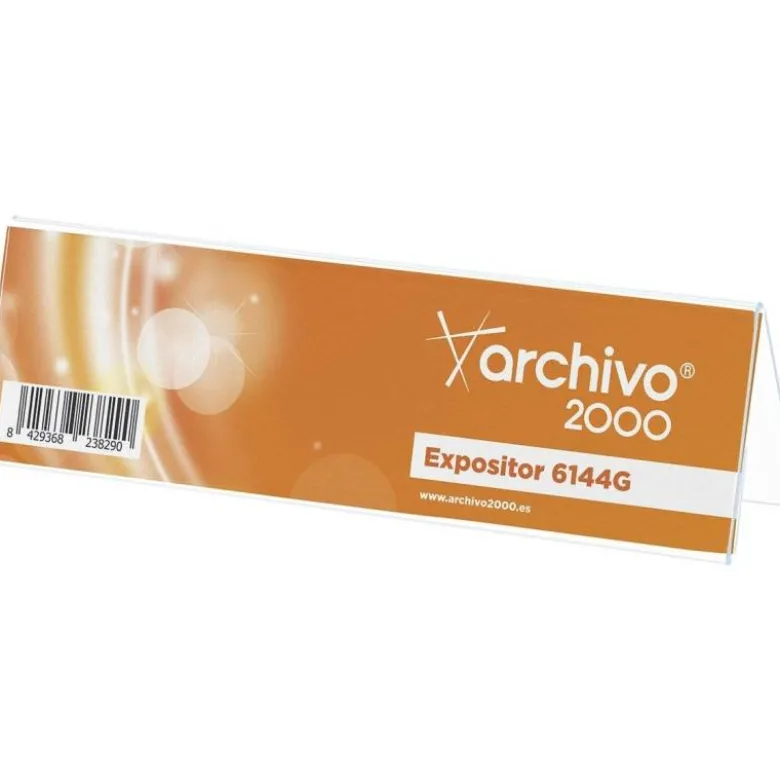 IDENTIFICADOR SOBREMESA ARCHIVO 2000 PREMIUM POLIESTIRENO CRISTAL TRANSPARENTE 50X210X60 MM