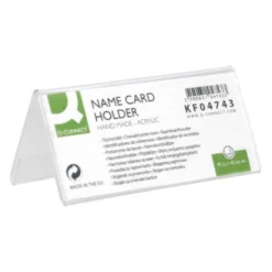 Identificador sobremesa Q-Connect metacrilato. Medidas 95x42 mm ref.5730.