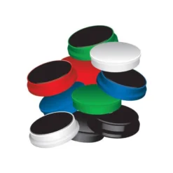 Imanes para sujecion Q-Connect de 25 mm. Colores surtidos. Caja de 10 imanes.