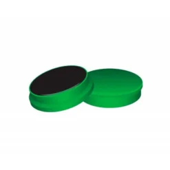 Imanes para sujecion Q-Connect de 35 mm. Color verde. Caja de 10.