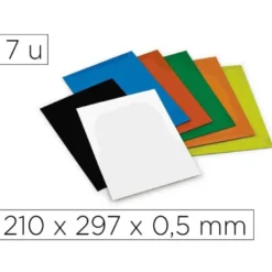 IMAN FAIBO RECORTABLE 210X297X0,5 MM PACK DE 7 UNIDADES COLORES SURTIDOS