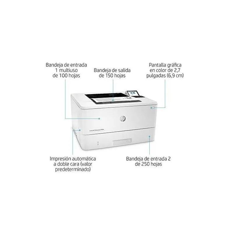 IMPRESORA HP LASERJET ENTERPRISE M406DN DUPLEX RED COLOR BLANCO