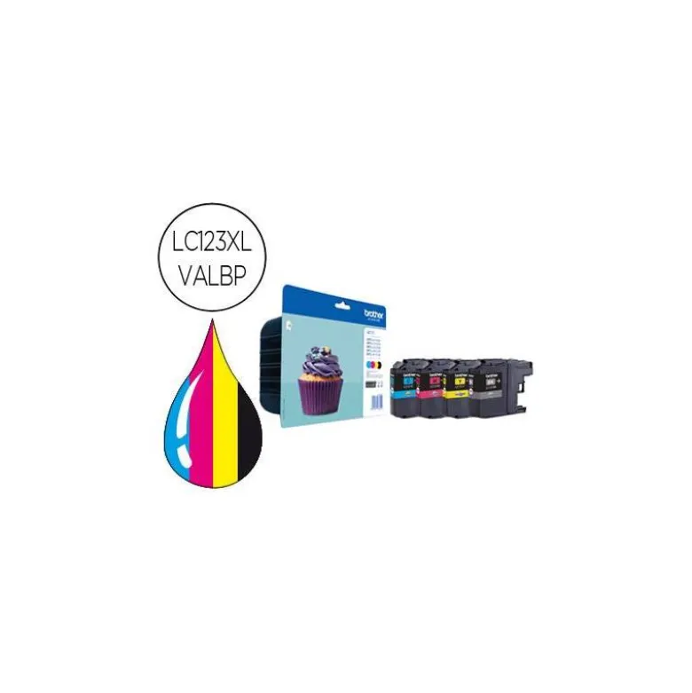 Ink-jet Brother LC123VALBP pack 4 colores dcp-j4110dw mfc-j4410dw/4510dw/ 4710dw/6520dw 6720dw/6920dw