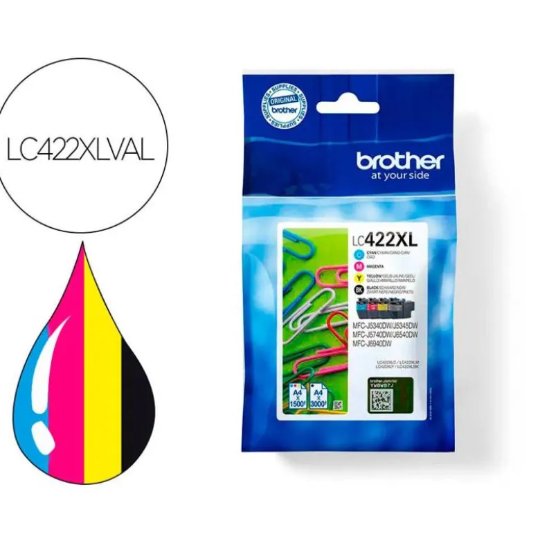 INK-JET BROTHER LC-422XLVAL MFC-J5340DW / MFC-J5740DW / MFC-J6540DW / MFC-J6940DW 3000 PAGINAS NEGRO 1500