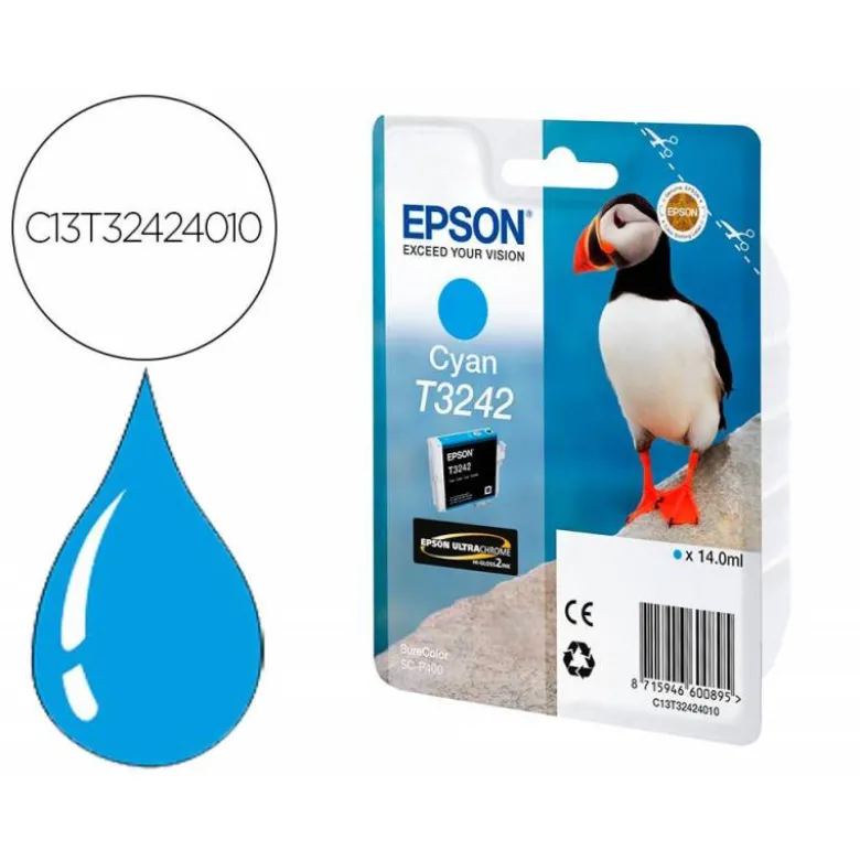 INK-JET EPSON SURECOLOR T3242 COLOR CIAN C13T32424010
