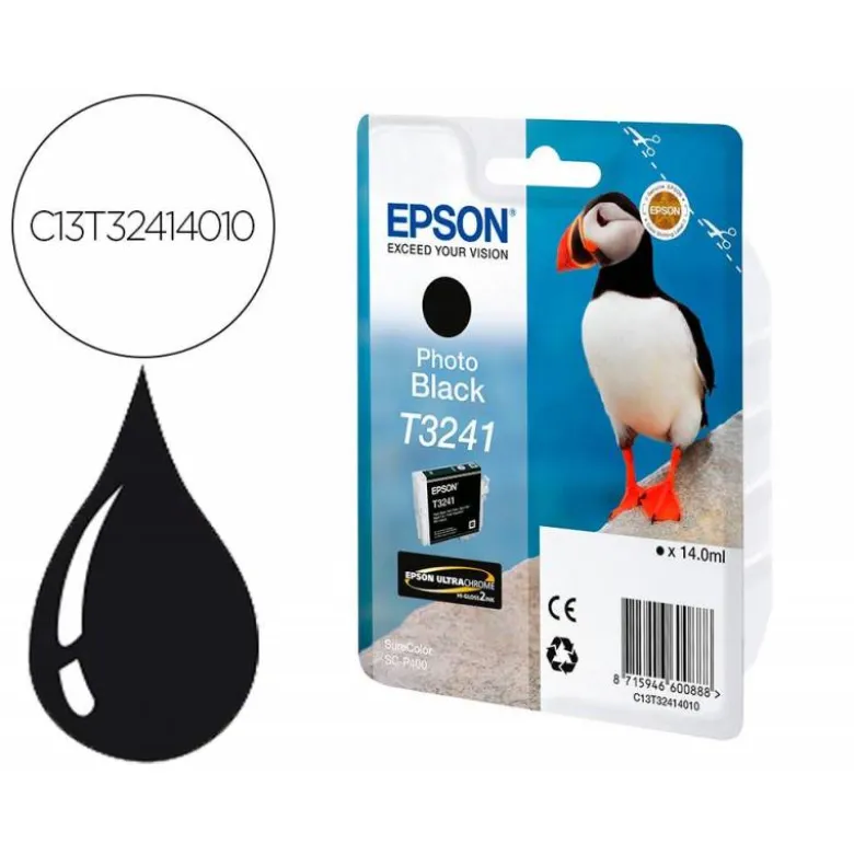 INK-JET EPSON SURECOLOR T3241 COLOR NEGRO PHOTO C13T32414010