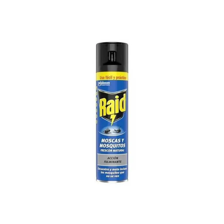 INSECTICIDA RAID SPRAY MOSCAS Y MOSQUITOS FRESCOR NATURAL BOTE DE 400 ML