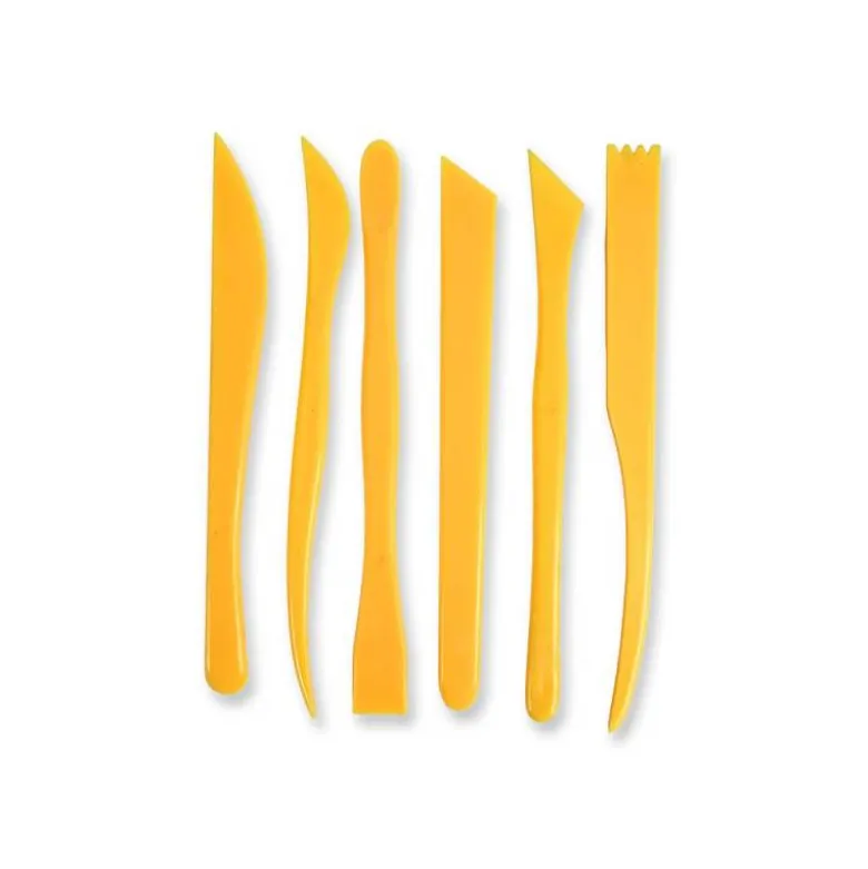 INSTRUMENTOS DE MODELAR LIDERPAPEL PARA ARCILLA Y PLASTILINA CAJA DE 6 PIEZAS