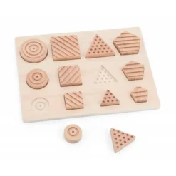 JUEGO DIDACTICO ANDREUTOYS FORMAS GEOSENSORIALES MADERA 12 PIEZAS +3 AÑOS