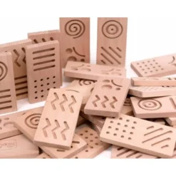 JUEGO DIDACTICO ANDREUTOYS DOMINO SENSORIAL MADERA 28 PIEZAS +2 AÑOS
