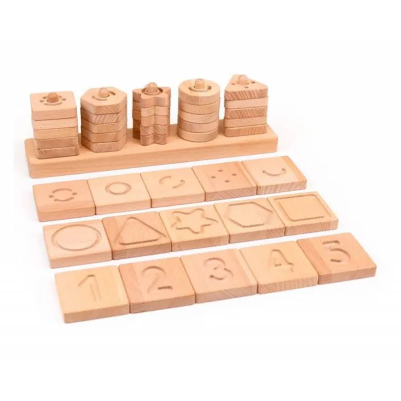 JUEGO DIDACTICO ANDREUTOYS FORMAS GEOMETRICAS SENSORIALES MADERA +2 AÑOS