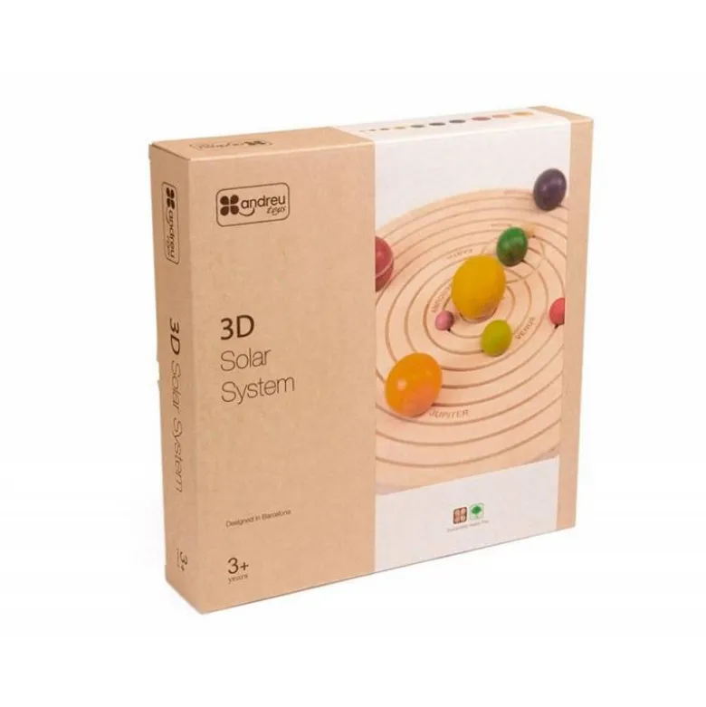 JUEGO DIDACTICO ANDREUTOYS SISTEMA SOLAR 3D MADERA +3 AÑOS