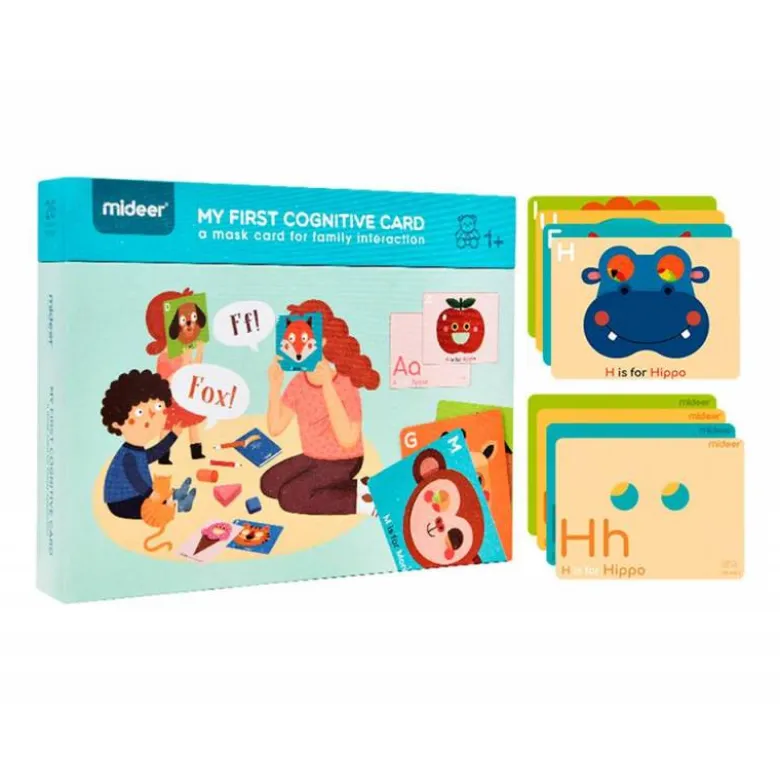 JUEGO DIDACTICO MIDEER MI PRIMERA TARJETA COGNITIVA EN INGLES +1 AÑO