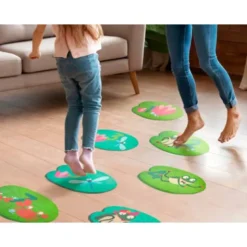 JUEGO DIDACTICO MIDEER RANA CON 63 ADHESIVOS PARA SUELO REMOVIBLES +3 AÑOS