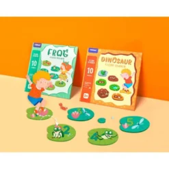 JUEGO DIDACTICO MIDEER RANA CON 63 ADHESIVOS PARA SUELO REMOVIBLES +3 AÑOS