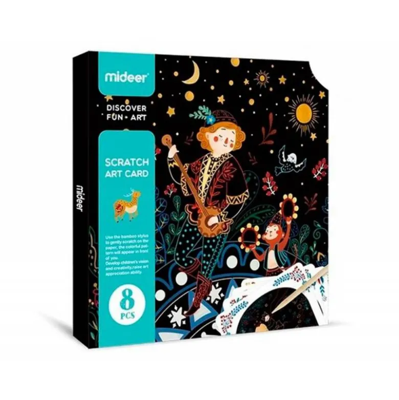 JUEGO DIDACTICO MIDEER SCRATCH ART CARD BOY +3 AÑOS