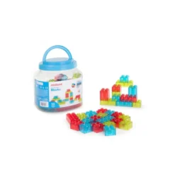 JUEGO DIDACTICO MINILAND BLOQUES COLORES TRANSLUCIDOS 55 PIEZAS
