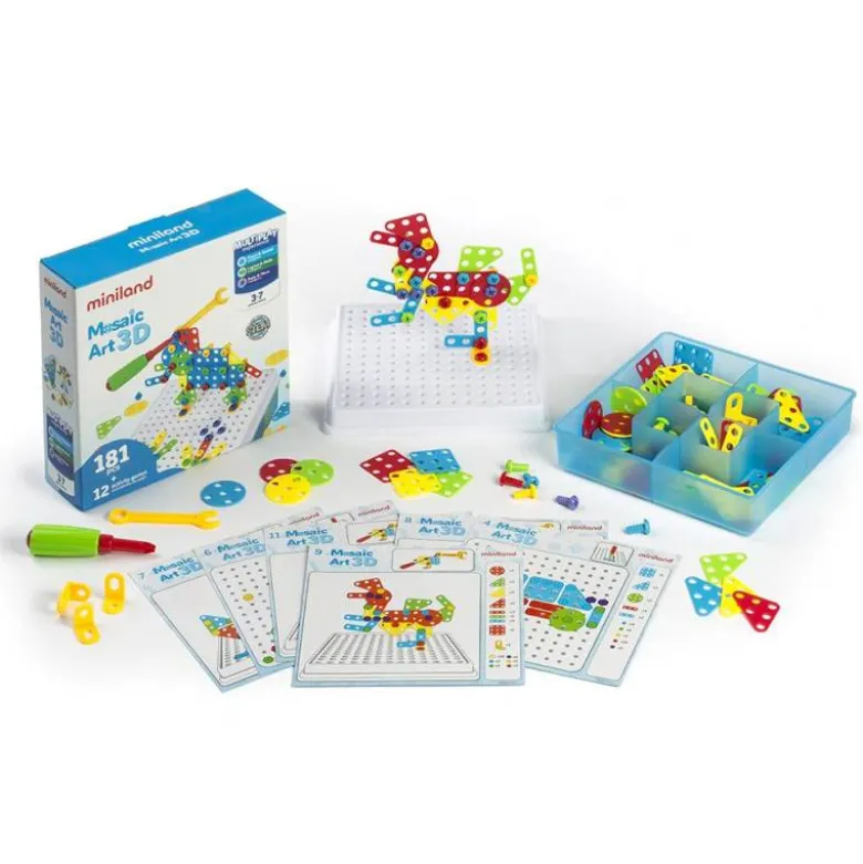 JUEGO DIDACTICO MINILAND MOSAIC ART 3D 180 PIEZAS