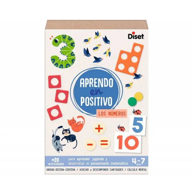 JUEGO DISET DIDACTICO APRENDO EN POSITIVO LOS NUMEROS 4-7 AÑOS