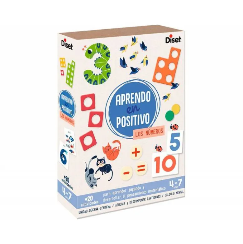 JUEGO DISET DIDACTICO APRENDO EN POSITIVO LOS NUMEROS 4-7 AÑOS