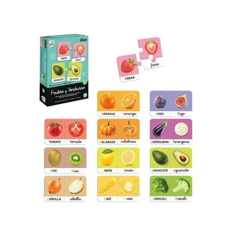 JUEGO DISET EDUCATIVO FRUTAS Y VERDURAS