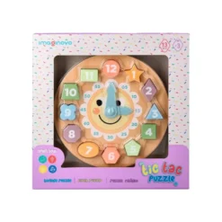 JUEGO INFANTIL IMAGINOVO MADERA RELOJ +3 AÑOS 13 PIEZAS 29X29X3,5CM