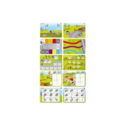 JUEGO MINILAND 36 VEHICULOS Y 5 FICHAS DE ACTIVIDAD A DOBLE CARA PARA LOGICA MATEMATICA 310X70X531 MM 3-5 AÑOS
