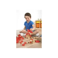 JUEGO MINILAND DE CONSTRUCCCION 100 PIEZAS MATERIAL MADERA ECOLOGICA