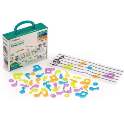 JUEGO MINILAND SET DE CONTADORES TRANSLUCIDOS CONTENIDO 96 NOTAS MUSICALES Y 1 PENTAGRAMA TRANSPARENTE