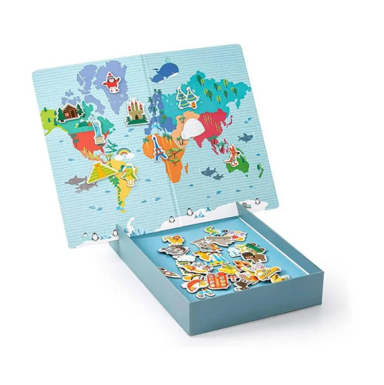 JUEGO APLI DIDACTICO MAGNETICO MAPA MUNDI 40 PIEZAS